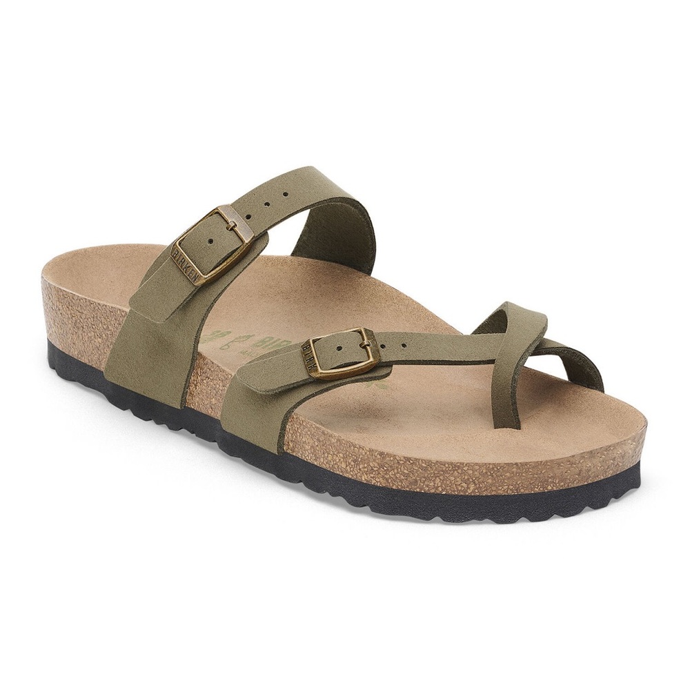 Birkenstock [9] Mayari Vegan Soft Birki Pine Green Sandals Regular Fit 1027981